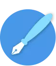 A ink-pen icon to portray the subject of English
